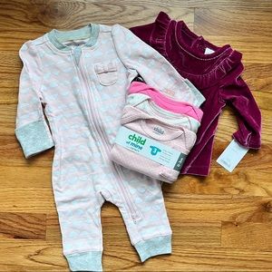 Set of New Baby Girl Clothes